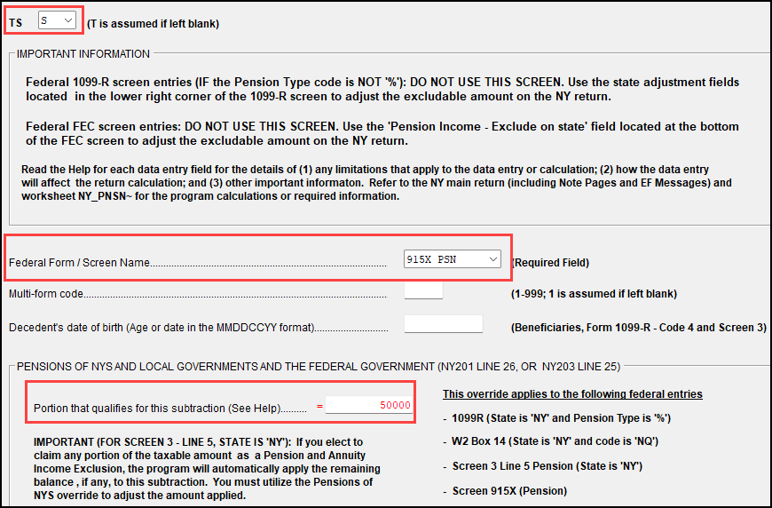 Image of NY screen PNSN for 915X PSN